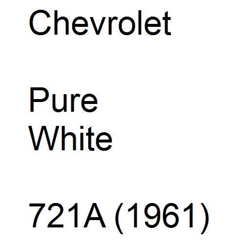 Chevrolet, Pure White, 721A (1961).